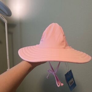 Pink Baby Sun Hat with Chin Strap